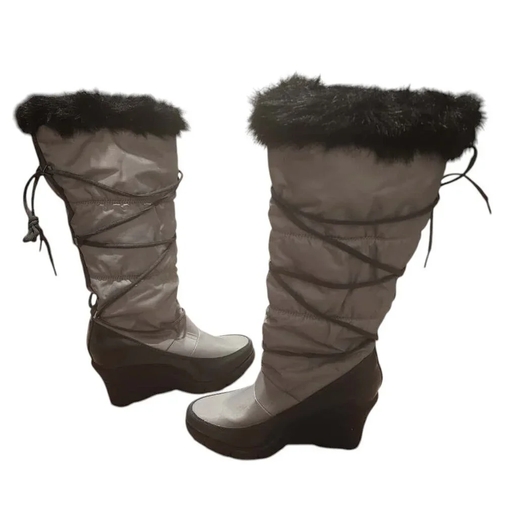 Cougar Barley Mid Calf Snow Boots Women's Size 8M Gray Outdoor Hiking